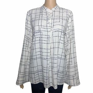 prologue long sleeve blouse size M beige